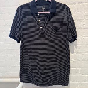 J. Crew Men's Stretch Pique Navy Stripe Polo